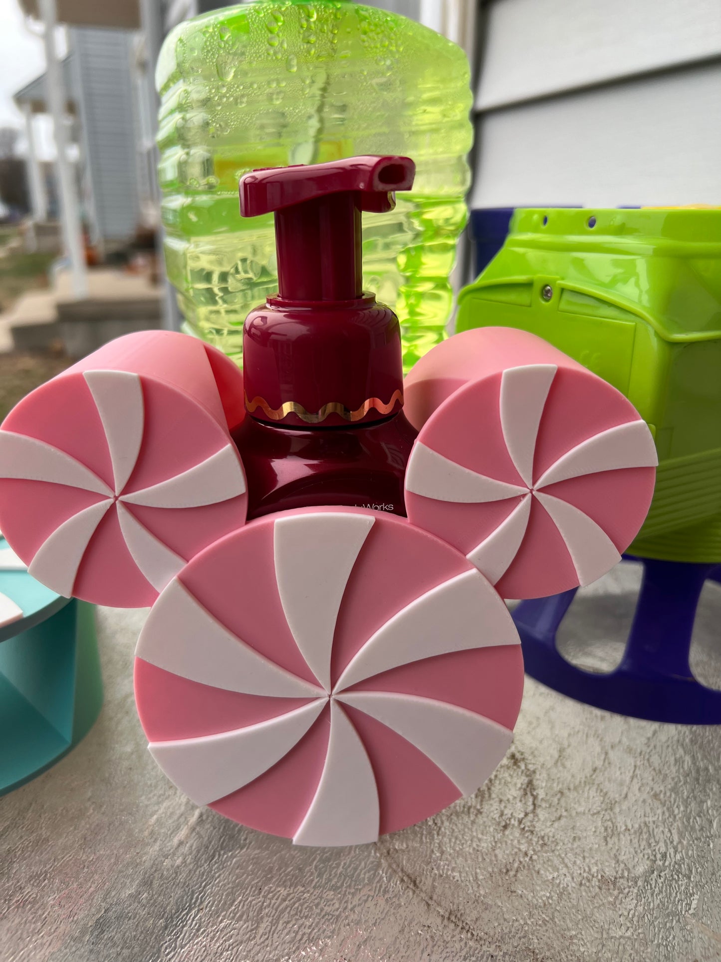 Peppermint Swirl Soap Dispenser Cover