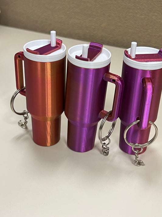 Mini Tumbler Chapstick Holder Keychain
