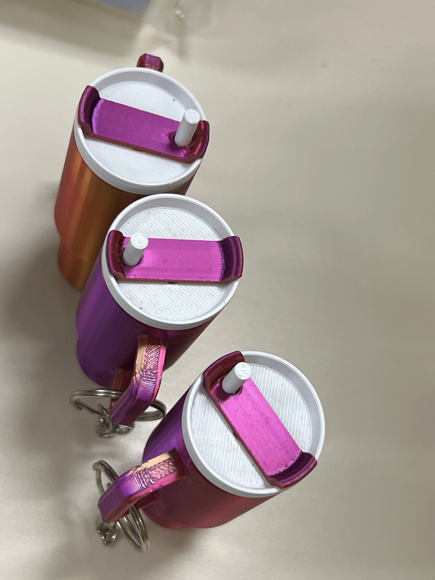 Mini Tumbler Chapstick Holder Keychain