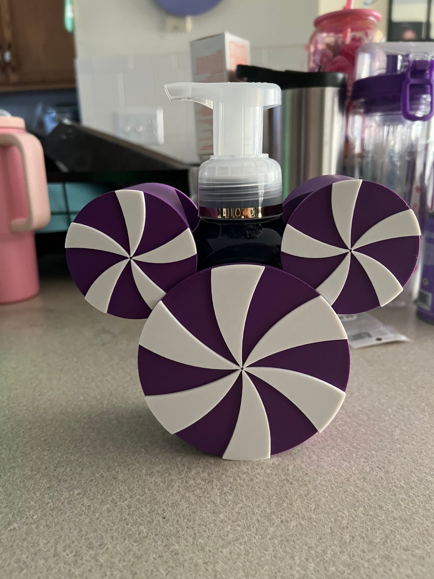 Peppermint Swirl Soap Dispenser Cover
