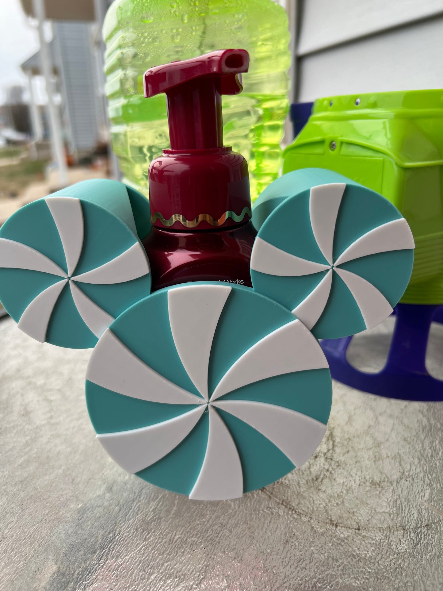 Peppermint Swirl Soap Dispenser Cover