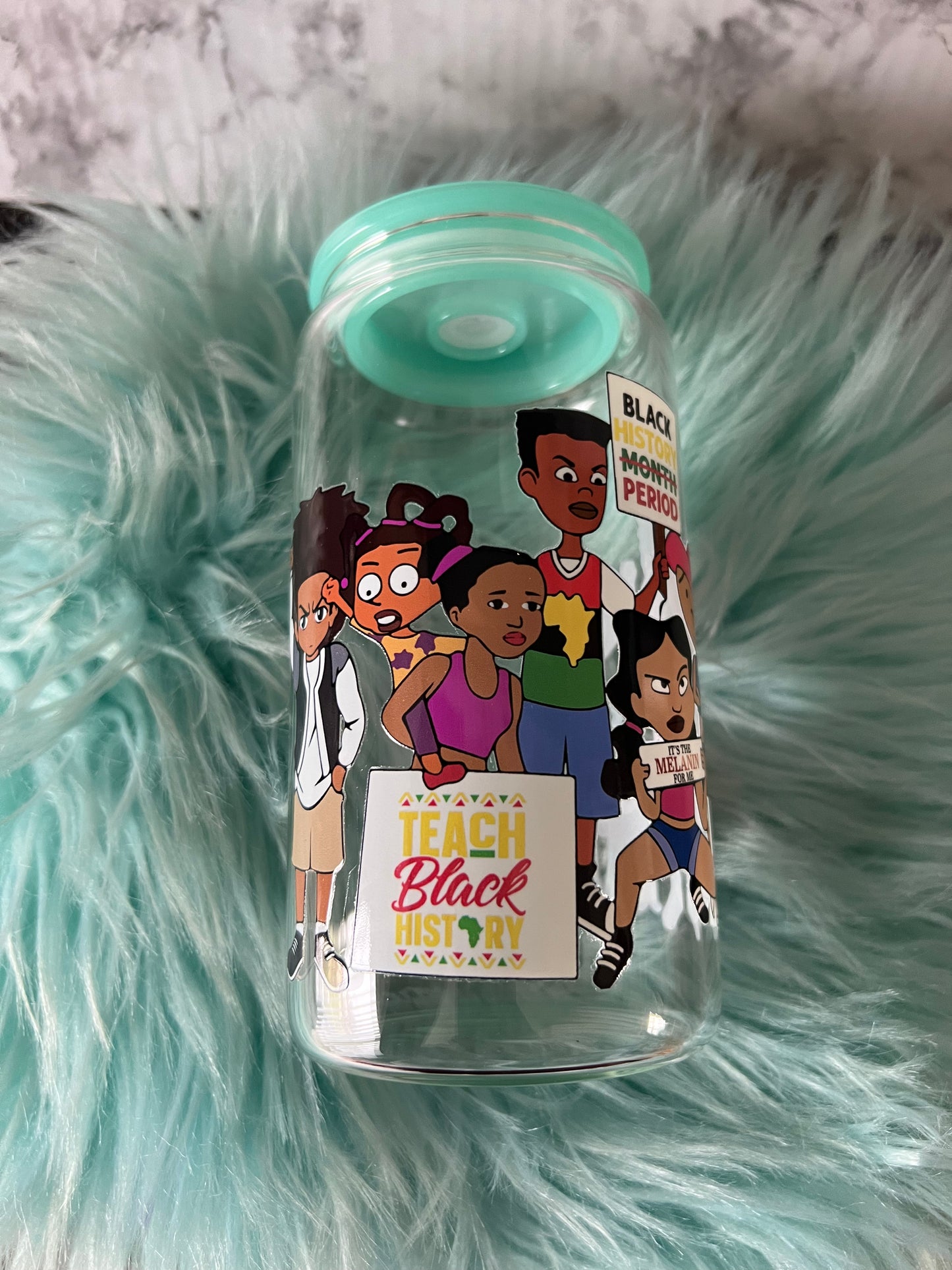 Black History Month Glass Tumbler