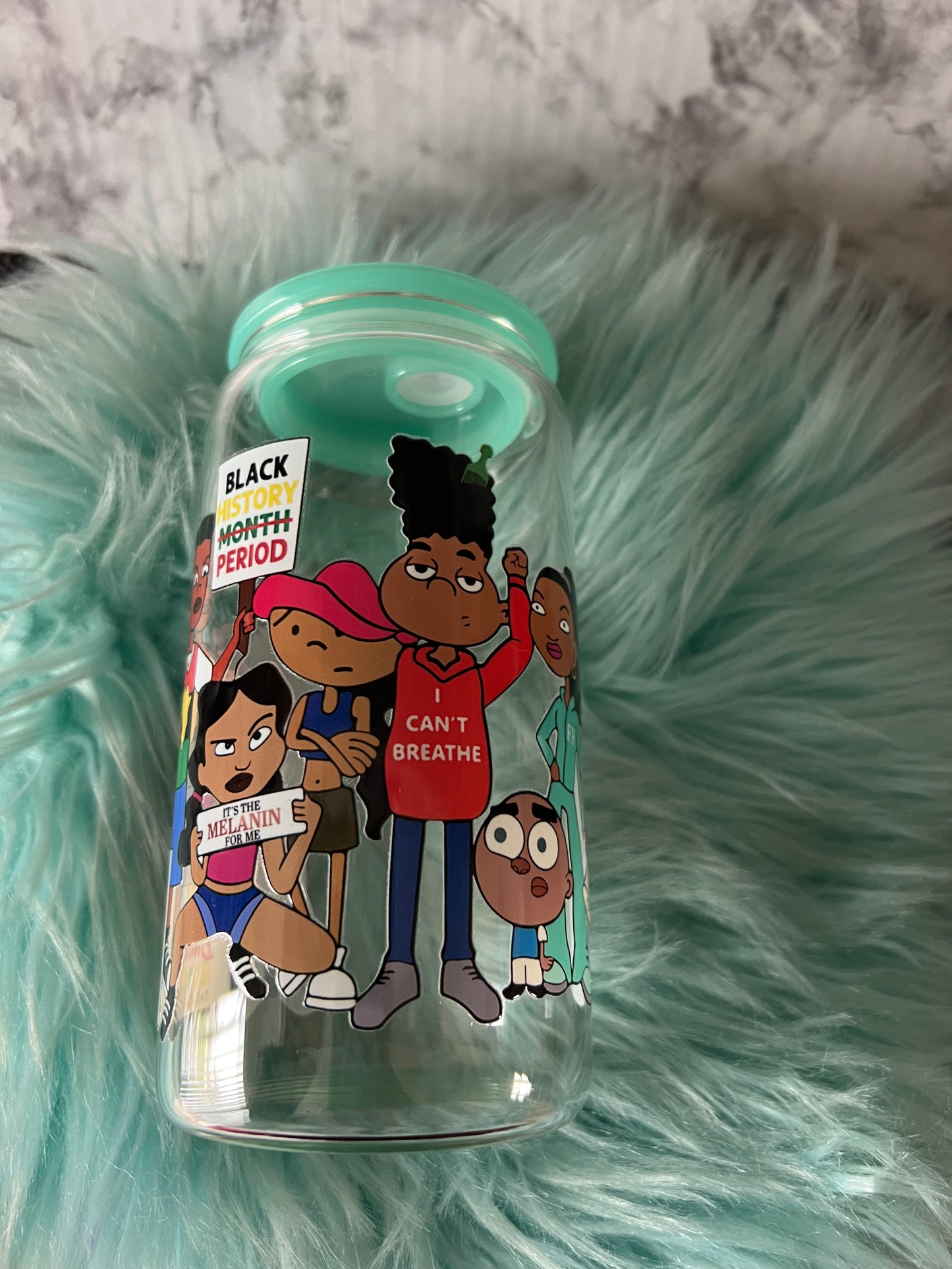Black History Month Glass Tumbler